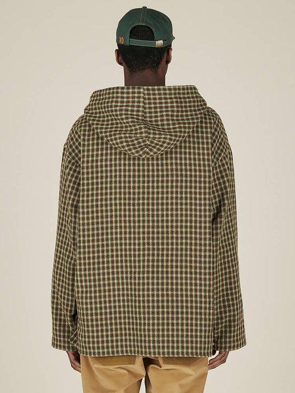Nicholas Daley HOODED PULLOVER - BROWN CHECK
