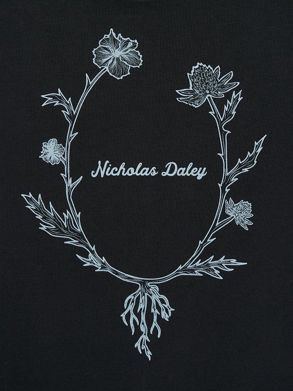 Nicholas Daley L/S WREATH T-SHIRT - BLACK