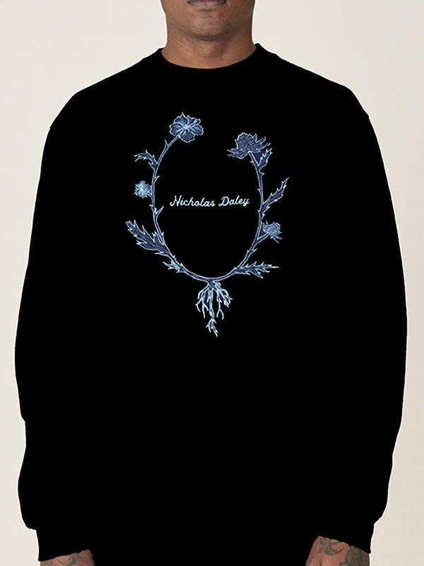 Nicholas Daley L/S WREATH T-SHIRT - BLACK