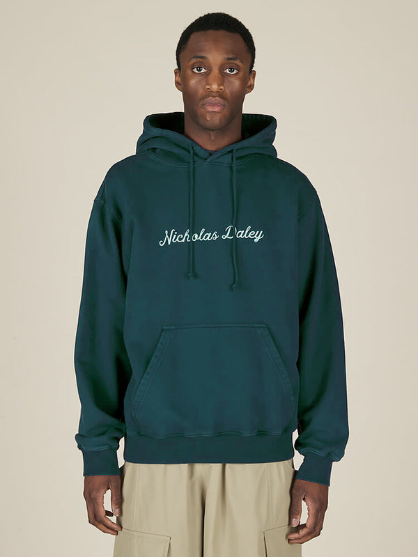 Nicholas Daley REGGAE KLUB HOODIE - BOTTLE GREEN