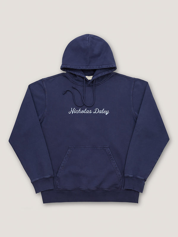 nicholas daley REGGAE KLUB HOODIE - NAVY