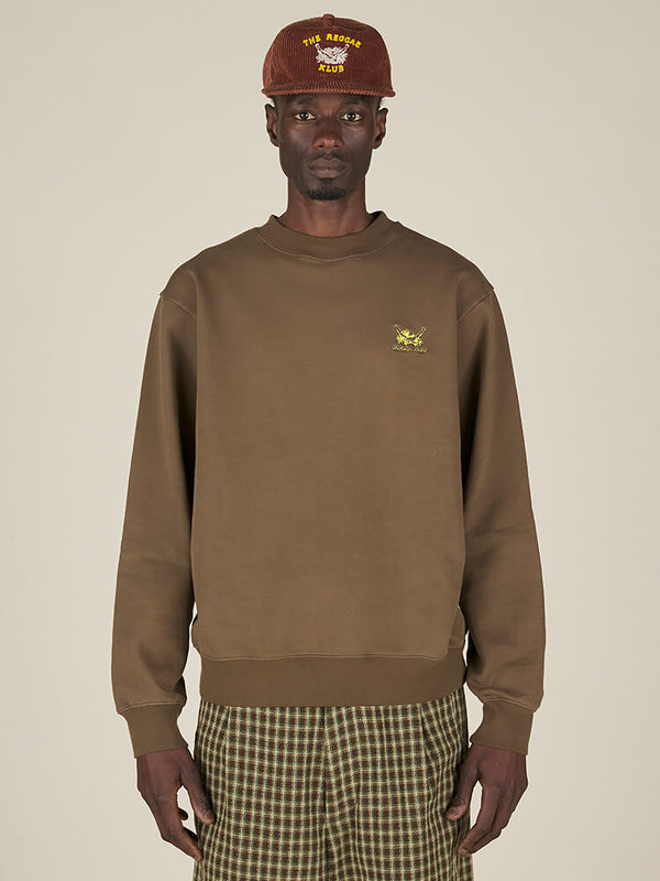 Nicholas Daley REGGAE KLUB SWEATSHIRT - BROWN