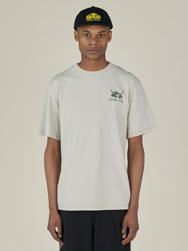 nicholas daley ROOTS ROCK REGGAE TEE - SILVER