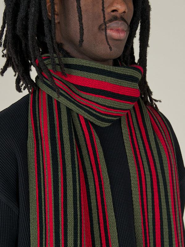 Nicholas Daley STRIPED FRINGE SCARF - MIXED COLOUR