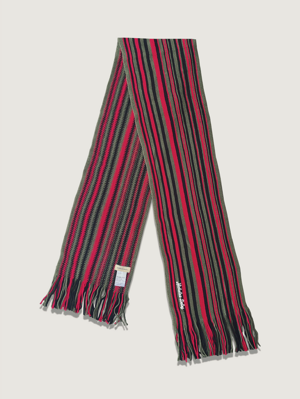 nicholas daley STRIPED FRINGE SCARF - MIXED COLOUR