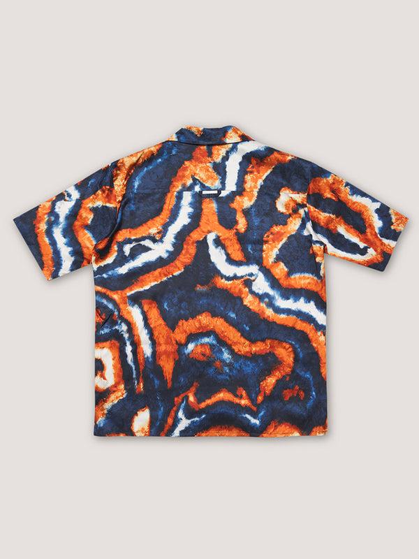 Nicholas Daley SUMINIGASHI ALOHA SHIRT - NAVY / ORANGE