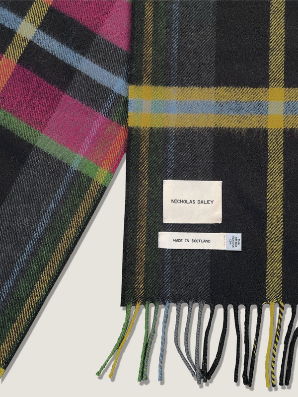 Nicholas Daley TARTAN SCARF - NIGHT TARTAN