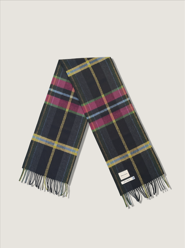 nicholas daley TARTAN SCARF - NIGHT TARTAN
