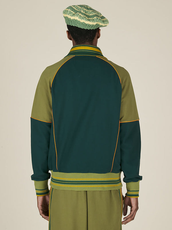 Nicholas Daley TRACK TOP - BOTTLE GREEN / ARMY GREEN