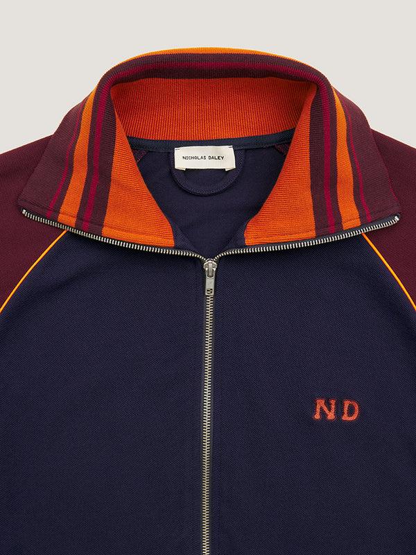 Nicholas Daley TRACK TOP - NAVY / BURGUNDY