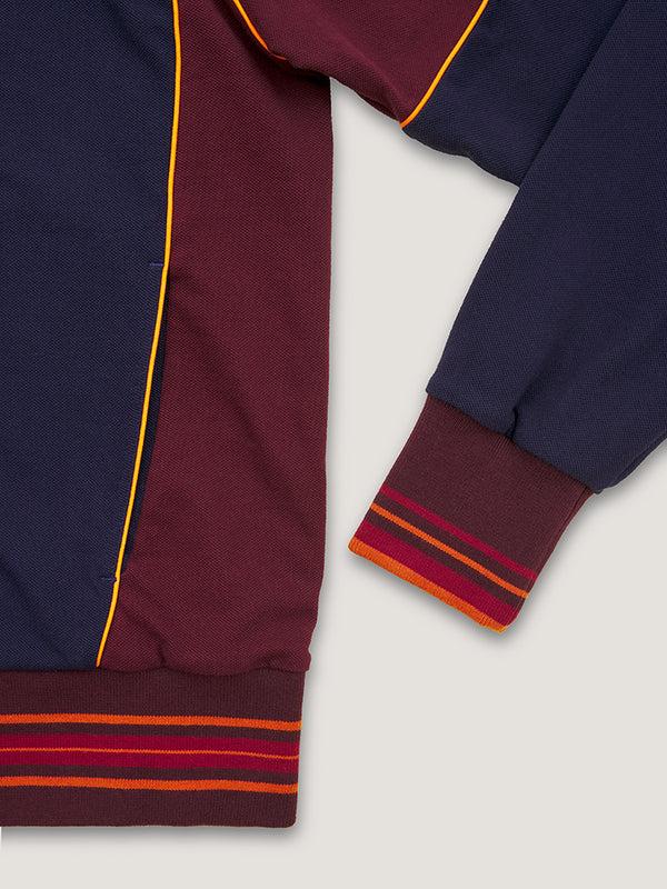 Nicholas Daley TRACK TOP - NAVY / BURGUNDY