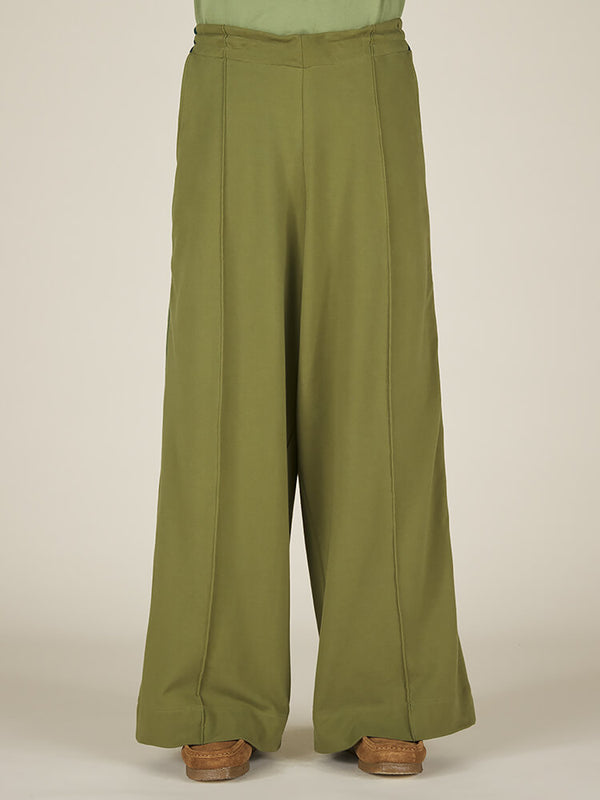 nicholas daley WIDE LEG TRACK PANT - ARMY GREEN