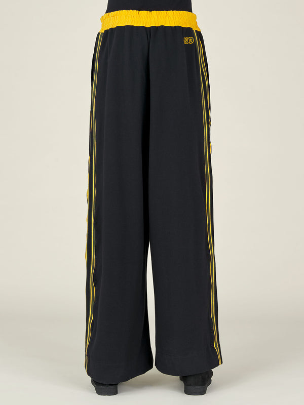 Nicholas Daley WIDE LEG TRACK PANT - BLACK