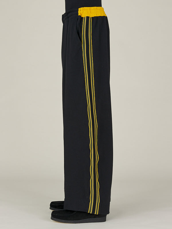 Nicholas Daley WIDE LEG TRACK PANT - BLACK