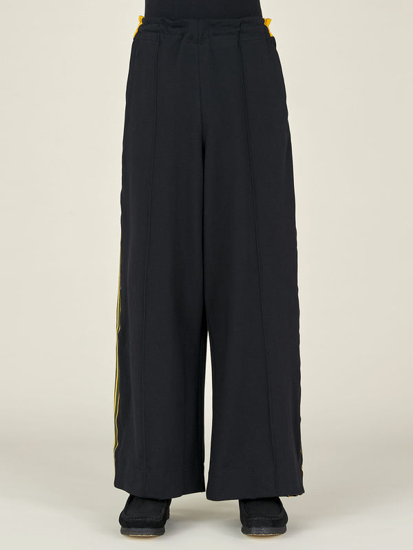 nicholas daley WIDE LEG TRACK PANT - BLACK