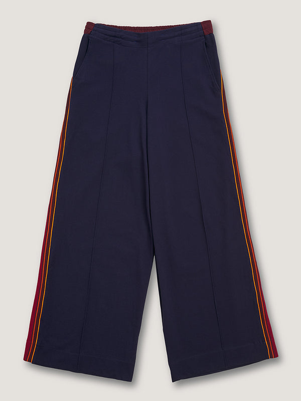 nicholas daley WIDE LEG TRACK PANT - NAVY