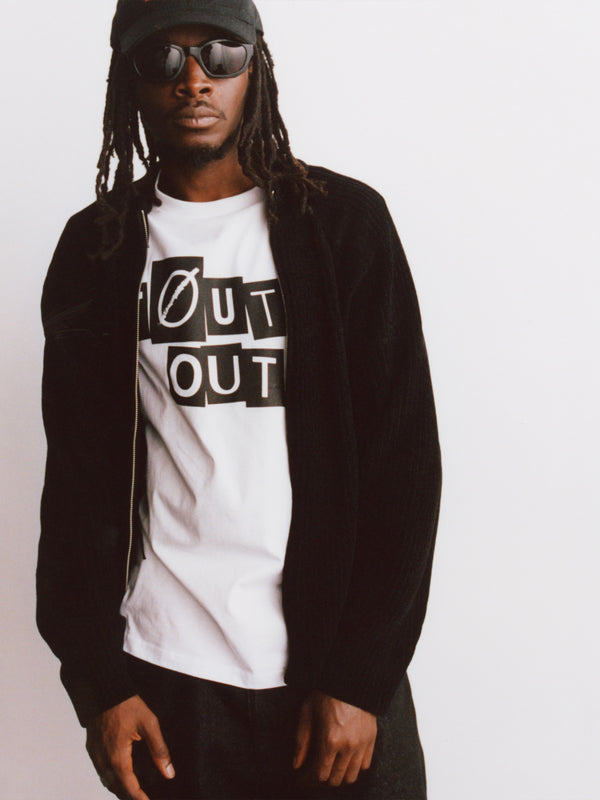 Nicholas Daley WOVEN RHTYHMS TOUTS OUT TEE - WHITE