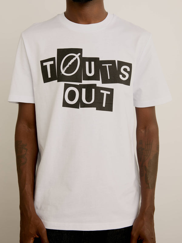 Nicholas Daley WOVEN RHTYHMS TOUTS OUT TEE - WHITE