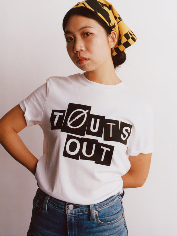 Nicholas Daley WOVEN RHTYHMS TOUTS OUT TEE - WHITE