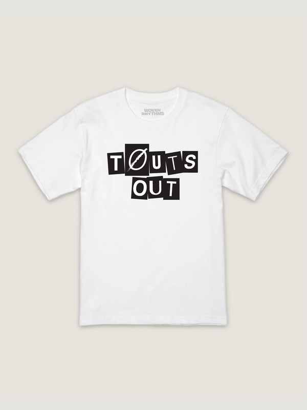 nicholas daley WOVEN RHTYHMS TOUTS OUT TEE - WHITE