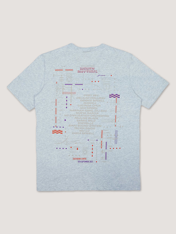 Nicholas Daley WOVEN RHYTHMS SOUTHBANK CENTRE T-SHIRT - GREY