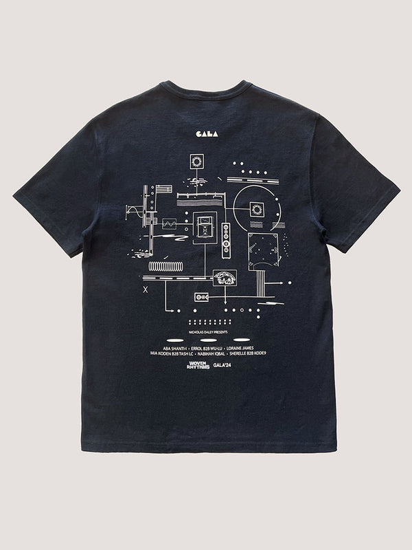 Nicholas Daley WOVEN RHYTHMS X GALA FESTIVAL T-SHIRT - BLACK