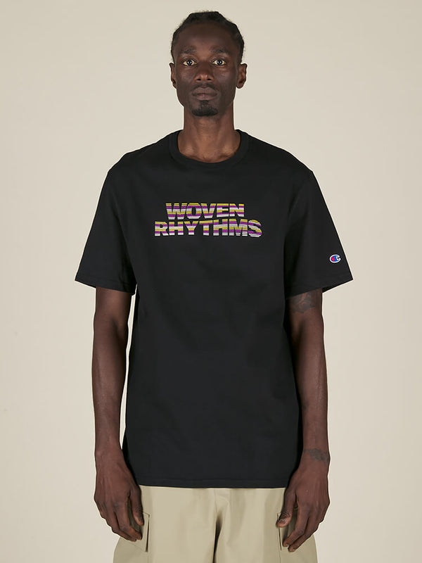 Nicholas Daley WOVEN RHYTHMS X GALA FESTIVAL T-SHIRT - BLACK