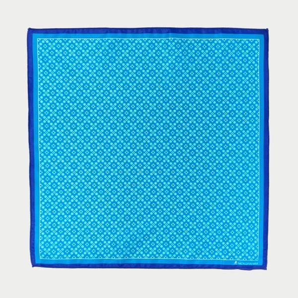 Nick Graham Basketweave Solid Tie & Diamond Floral Pocket Square Set