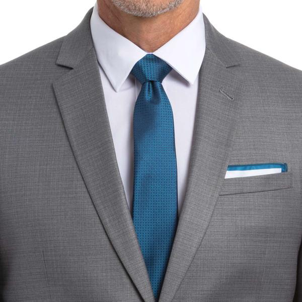 nick graham Basketweave Solid Tie & Satin Solid Pocket Square Set