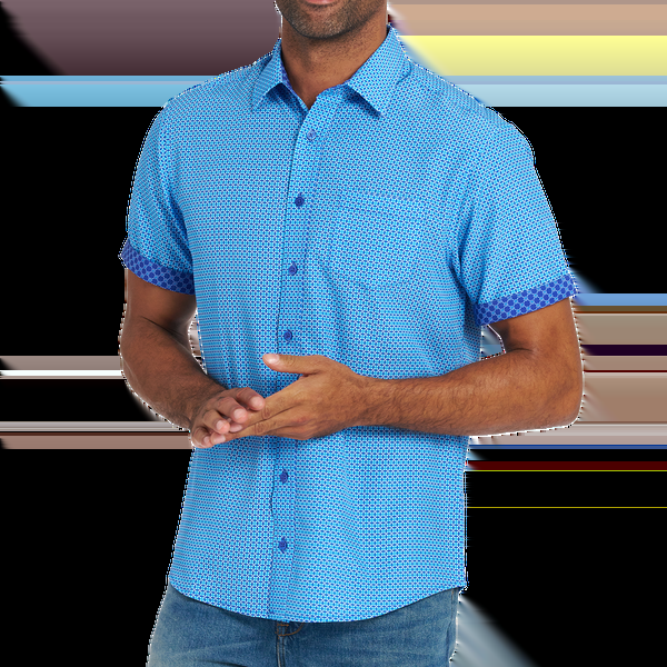 Nick Graham Cross Box Neat Short Sleeve Sport Shirt