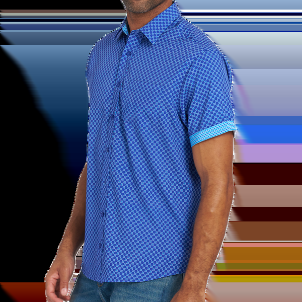 Nick Graham Box Grid Short Sleeve Sport Shirt