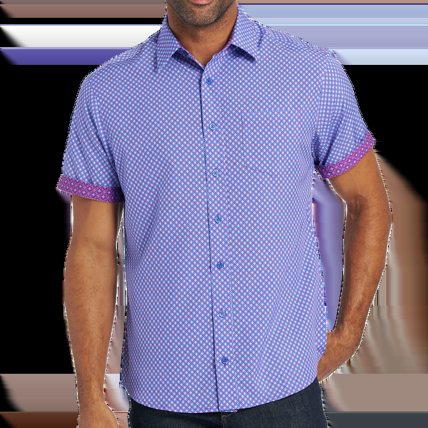 Nick Graham Circle Dots Short Sleeve Sport Shirt