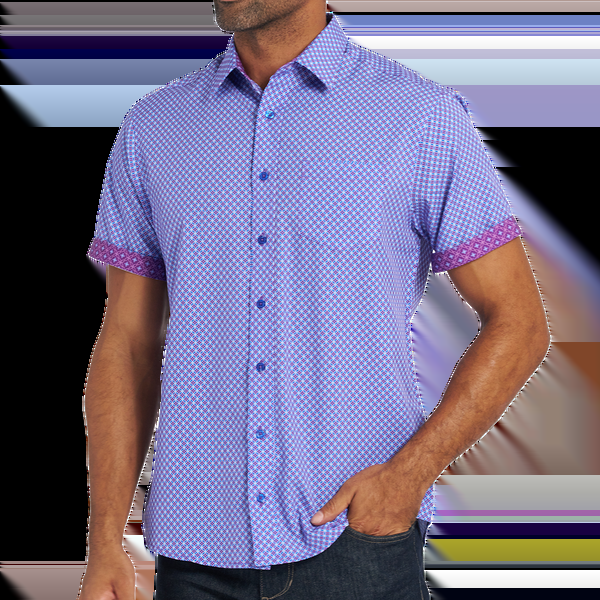 Nick Graham Circle Dots Short Sleeve Sport Shirt