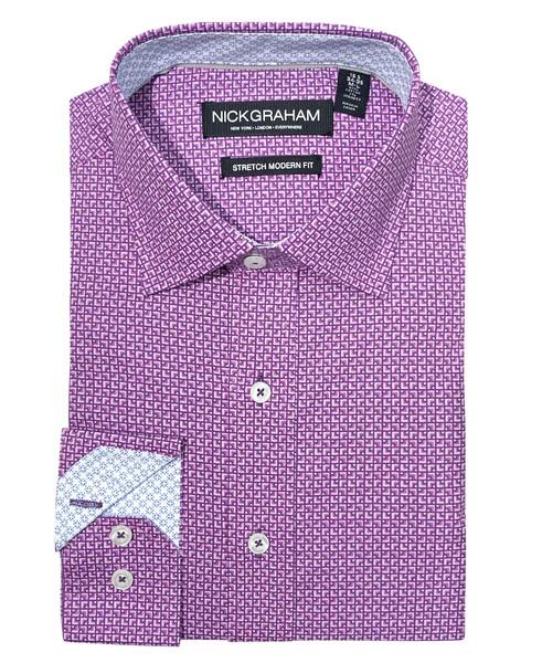 nick graham Corner Square Dress Shirt
