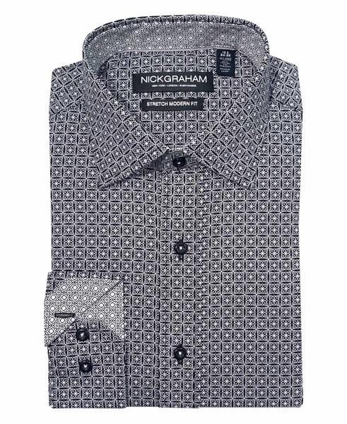 nick graham Floral Mosaic Dress Shirt