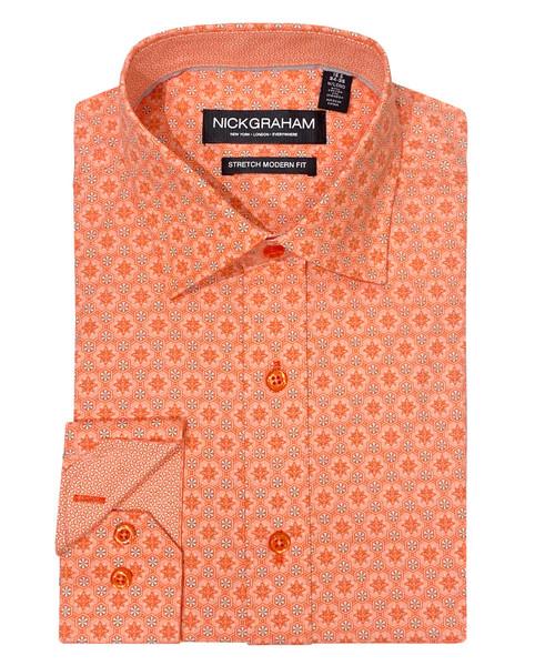 Nick Graham Hexagon Star Dress Shirt