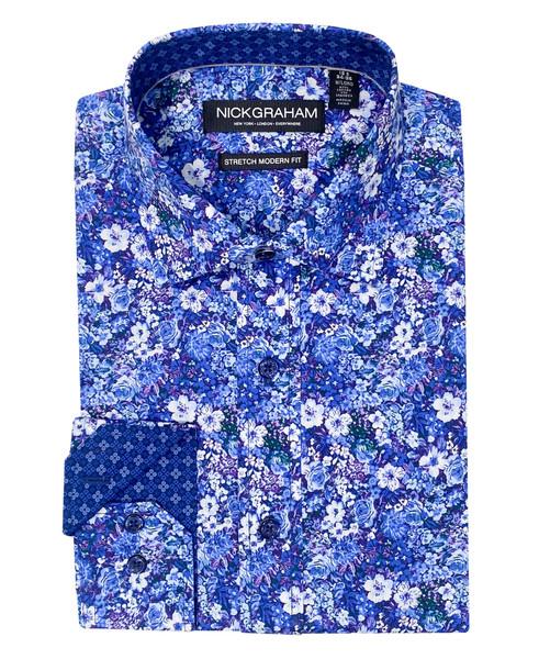 nick graham Hillside Floral Dress Shirt