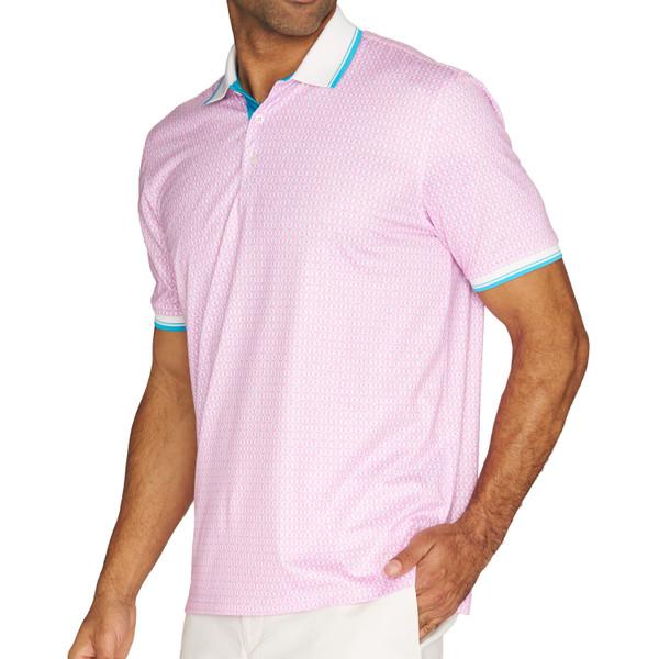 Nick Graham Midcentury Geo Short Sleeve Polo