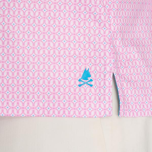 Nick Graham Midcentury Geo Short Sleeve Polo