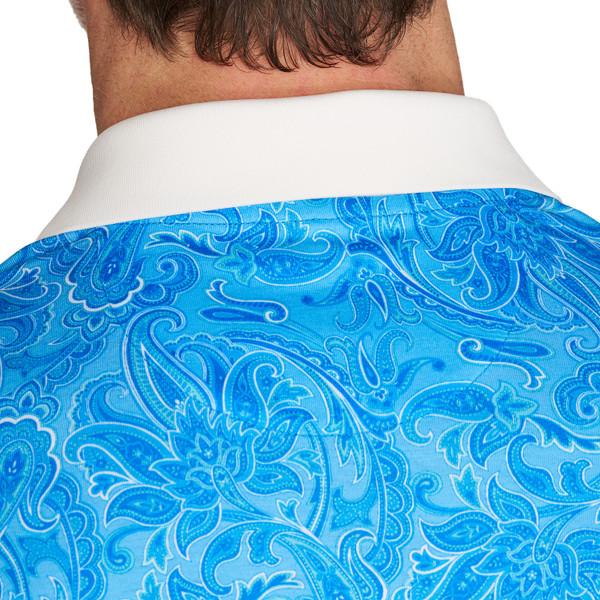 nick Graham Paisley Floral Short Sleeve Polo