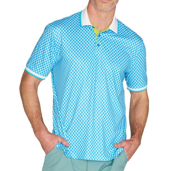nick graham Sunflower Prism Short Sleeve Polo