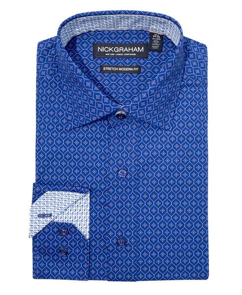 nick graham Wave Medallion Dress Shirt