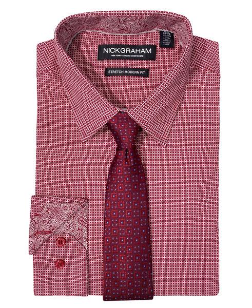 Nick Graham Zig Zag Nonsolid Tie Set