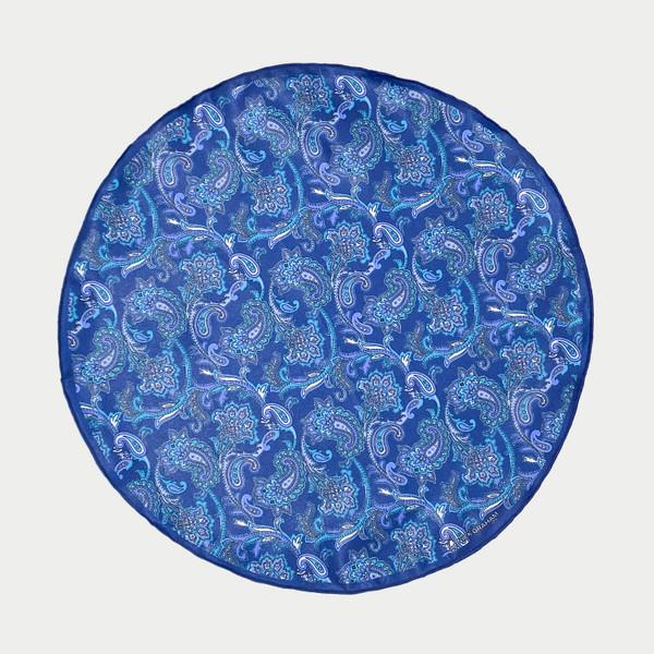 Nick Graham Pebble Text Solid Tie & Floral Paisley Pocket Round Set