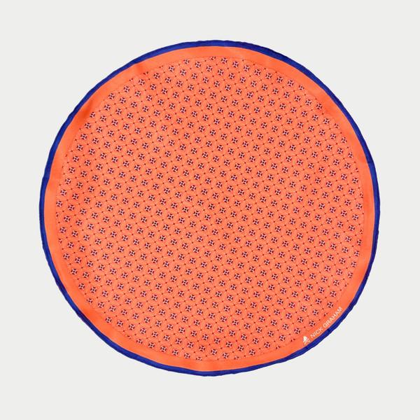 Nick Graham Textured Dot Grid Tie & Lotus Medallion Pocket Round Set