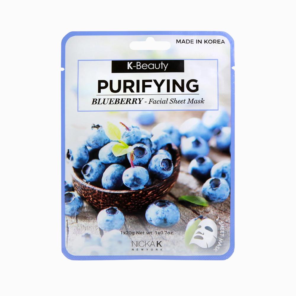 nicka k new york Facial Sheet Mask - Blueberry