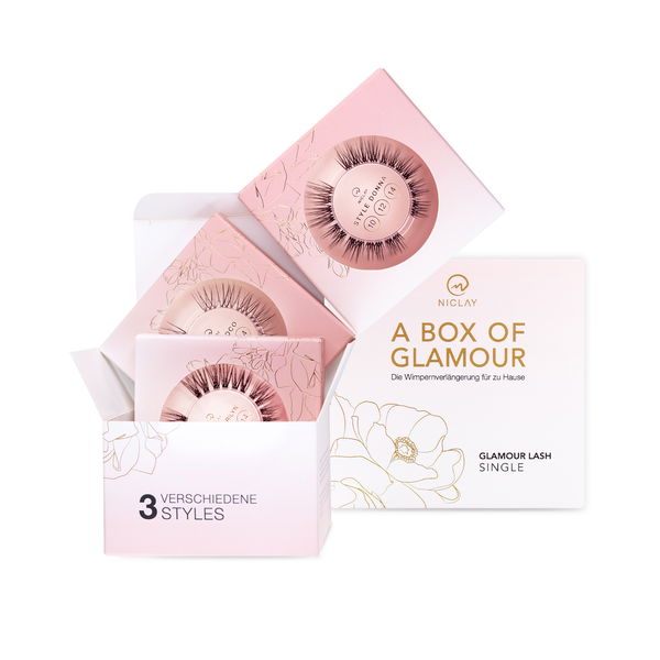 Niclay Box Of Glamour 3 Einzigartige Einzelwimpern-Looks (10 Mm 12 Mm 14 Mm) - Marilyn Donna Coco