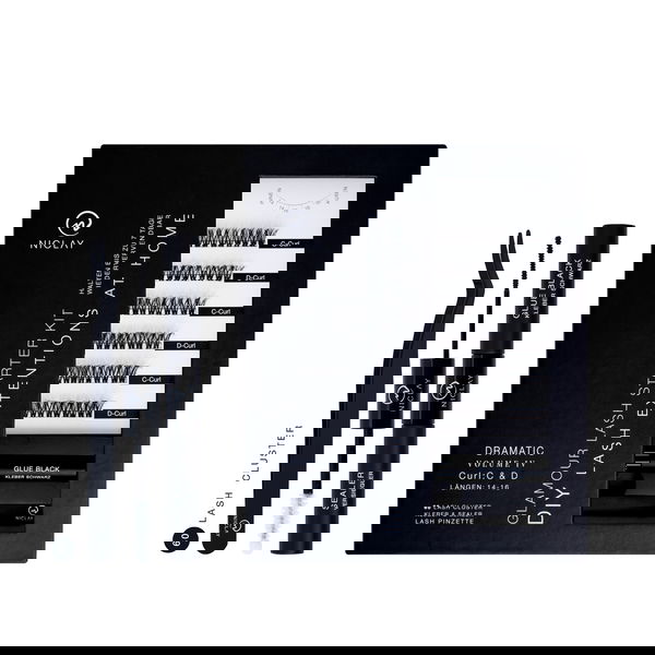 niclay DIY Lash Starterkit | Bis zu 7 Tage haltbar | Wiederverwendbar | Dramatic IV | 14 / 16 mm