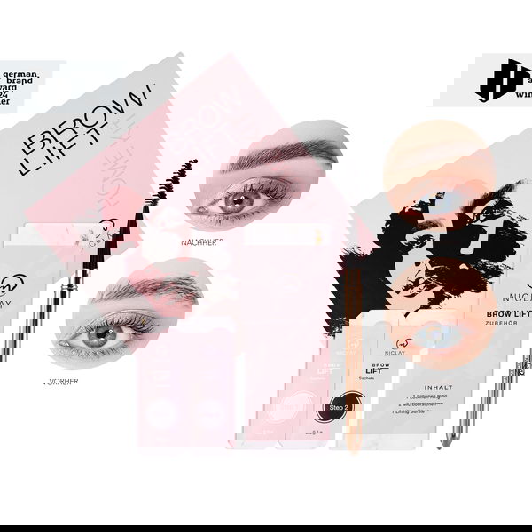 niclay Langanhaltendes Brow Lift Home Kit – Perfekt gestylte Augenbrauen in wenigen Schritten