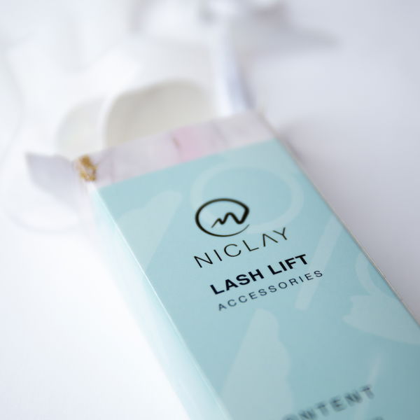 Niclay "Lash Lift Zubehör Set – Klebering Y-Applikator Microbürstchen & Silikon Pads (S M L)